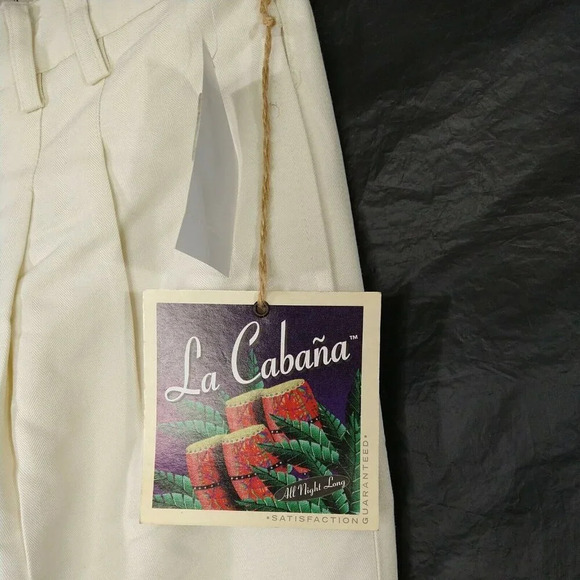 La Cabana Pleated Cuffed Pants Men Size 32 x 30 Sand Tan Zipper Fly NEW - Picture 4 of 11